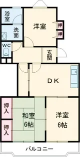 ベルハイムOKADA【2階】の間取り