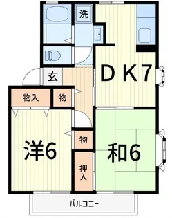セントパークハイツA【2階】の間取り
