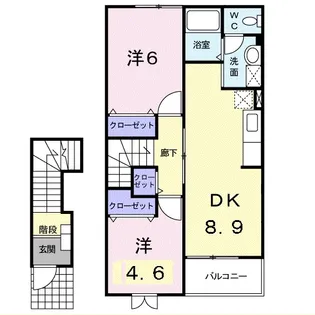 ラッフィナートC【2階】の間取り