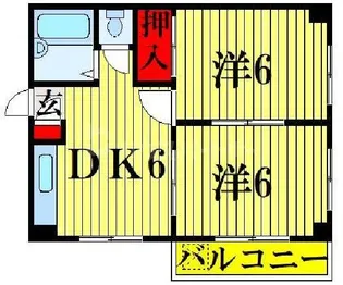 ツインタワーズイン【2階】の間取り