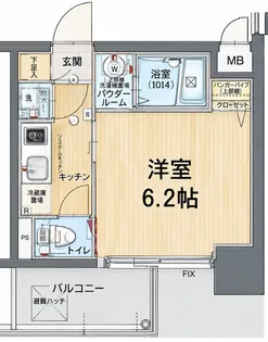 エスリード南堀江グランツ【7階】の間取り