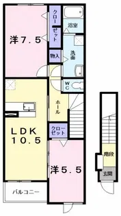 寺庄フォレストハイツ【2階】の間取り