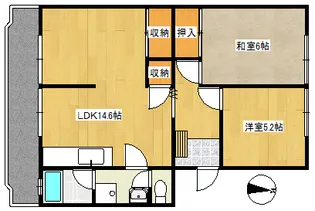 谷口マンション【2階】の間取り