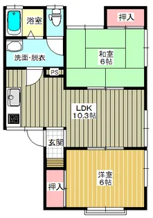 メゾンカザルス【1階】の間取り