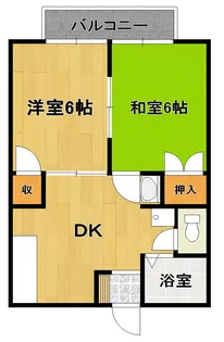 サンライズハイツA【1階】の間取り