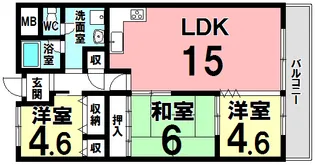 アンファミーユ西小路【4階】の間取り