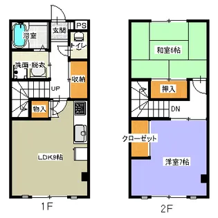 東京都福生市南田園1【一戸建】の間取り
