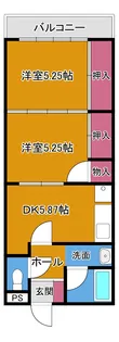 天台ハイツ【2階】の間取り