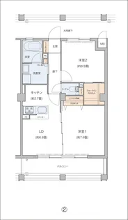 K-TERRACE学研奈良登美ヶ丘【4階】の間取り