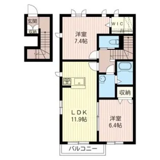 プロヌーブ小山B【2階】の間取り