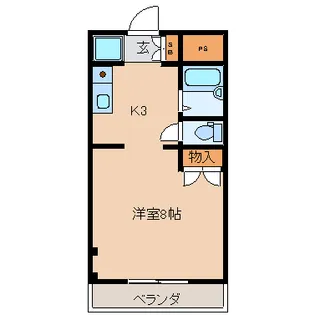 1Rの間取り画像