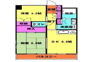 高砂ハイツII【2階】の間取り