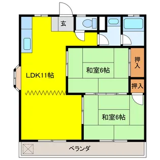 岐阜県岐阜市日置江【マンション】の間取り