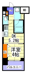 エレガントレジデンス中之島【8階】の間取り