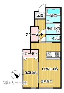 フルールポミエA【1階】の間取り