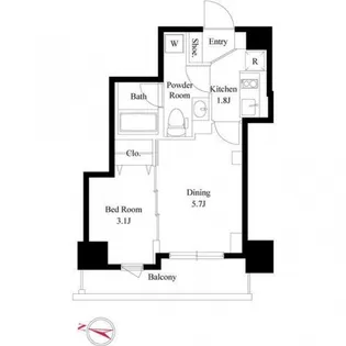 Garbo HAMADAYAMA【2階】の間取り