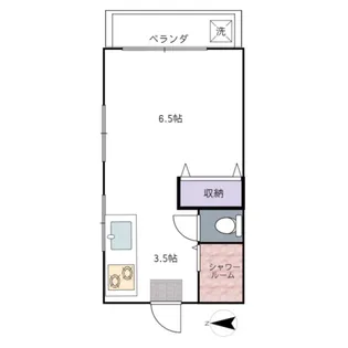 西コーポ【2階】の間取り