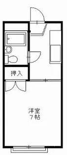 1DKの間取り画像