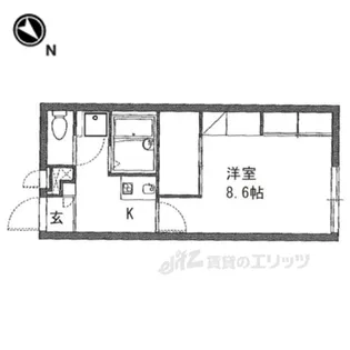 レオパレス山忠【2階】の間取り