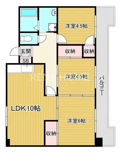 グランドハイツ春日台【4階】の間取り