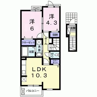 エアリーII【2階】の間取り