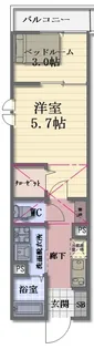 ホワイトベリーフィールズ【2階】の間取り