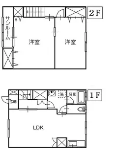 青森県八戸市大字尻内町字尻内【一戸建】の間取り