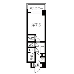 ミラージュパレス難波クルヴァ【6階】の間取り