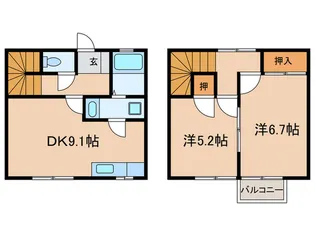 愛知県西尾市平坂町北新田【一戸建】の間取り