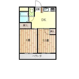 2DKの間取り画像