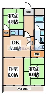 西岩崎コーポ【4階】の間取り