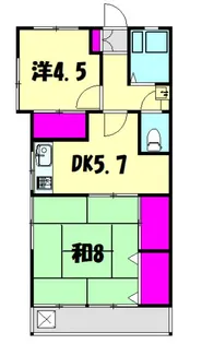 稲付ハイツ【2階】の間取り