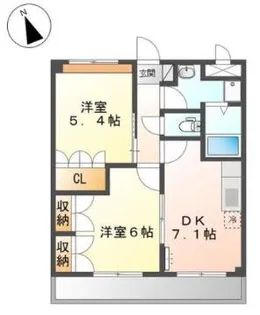 グリーンヒルズ曙【4階】の間取り