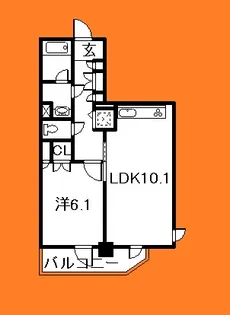 千葉県船橋市本郷町【マンション】の間取り