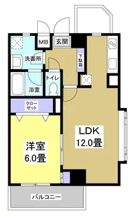 エストメンツ中央【4階】の間取り