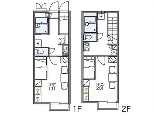 レオパレスProsper【1階】の間取り