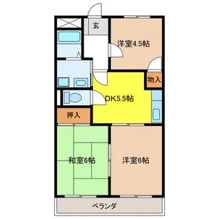 ハイツリバーランド【2階】の間取り