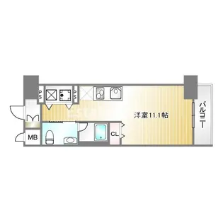 レジディア神戸磯上【12階】の間取り