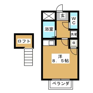 フレグランスモリカワB【2階】の間取り