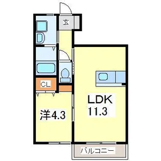 ボヌールハウス【1階】の間取り