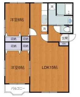 キュリアン橘【2階】の間取り