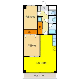 岐阜県岐阜市花沢町4【マンション】の間取り