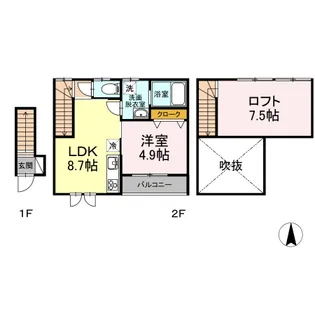 Always Sun E【2階】の間取り