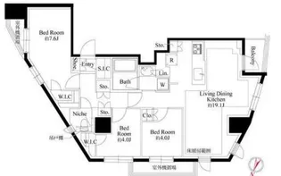 343レジデンス目黒II【4階】の間取り