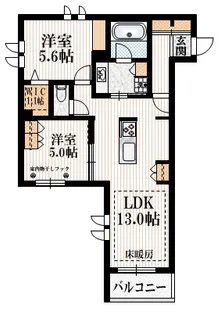 Le Ruah【2階】の間取り