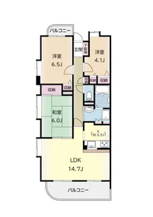 ベラ・カーサ鷺沼【1階】の間取り