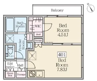 東京都世田谷区三軒茶屋1【マンション】の間取り