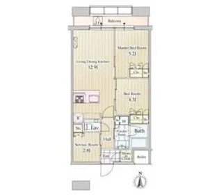 パトリス神保町【3階】の間取り