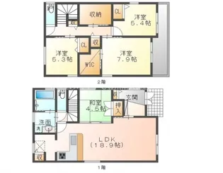 愛知県豊川市蔵子6【一戸建】の間取り