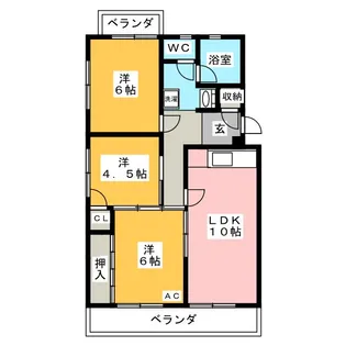 マンション武峰【3階】の間取り